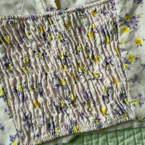 Zara Floral Bustier Corset Top Pink Spaghetti Strap Cropped Size XS - Picture 9 of 10